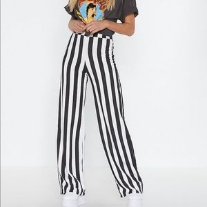 Nasty Gal stripe tease pants NEVER BEEN WORN